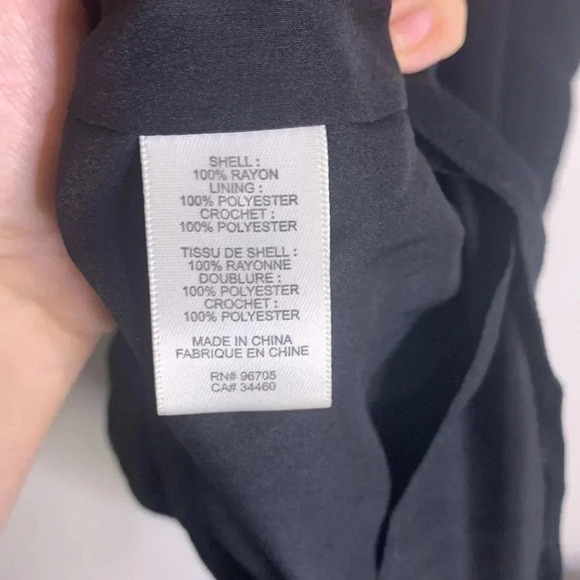 Rebecca Taylor SHORT SLEEVE CREPE AND LACE DRESS SIZE 8 - Picture 8 of 8